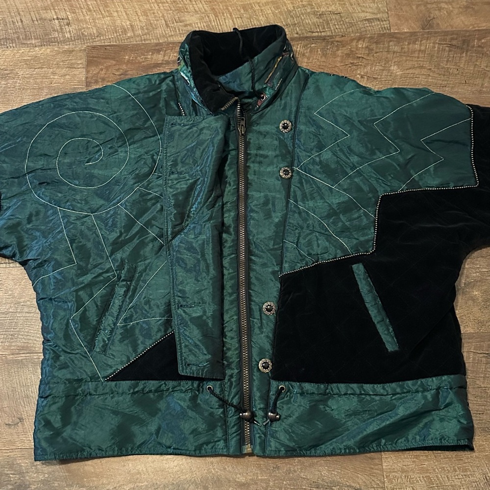 Vintage Mulberry Street Geometric Patchwork Oversized Coat/Jacket - Picture 9 of 14
